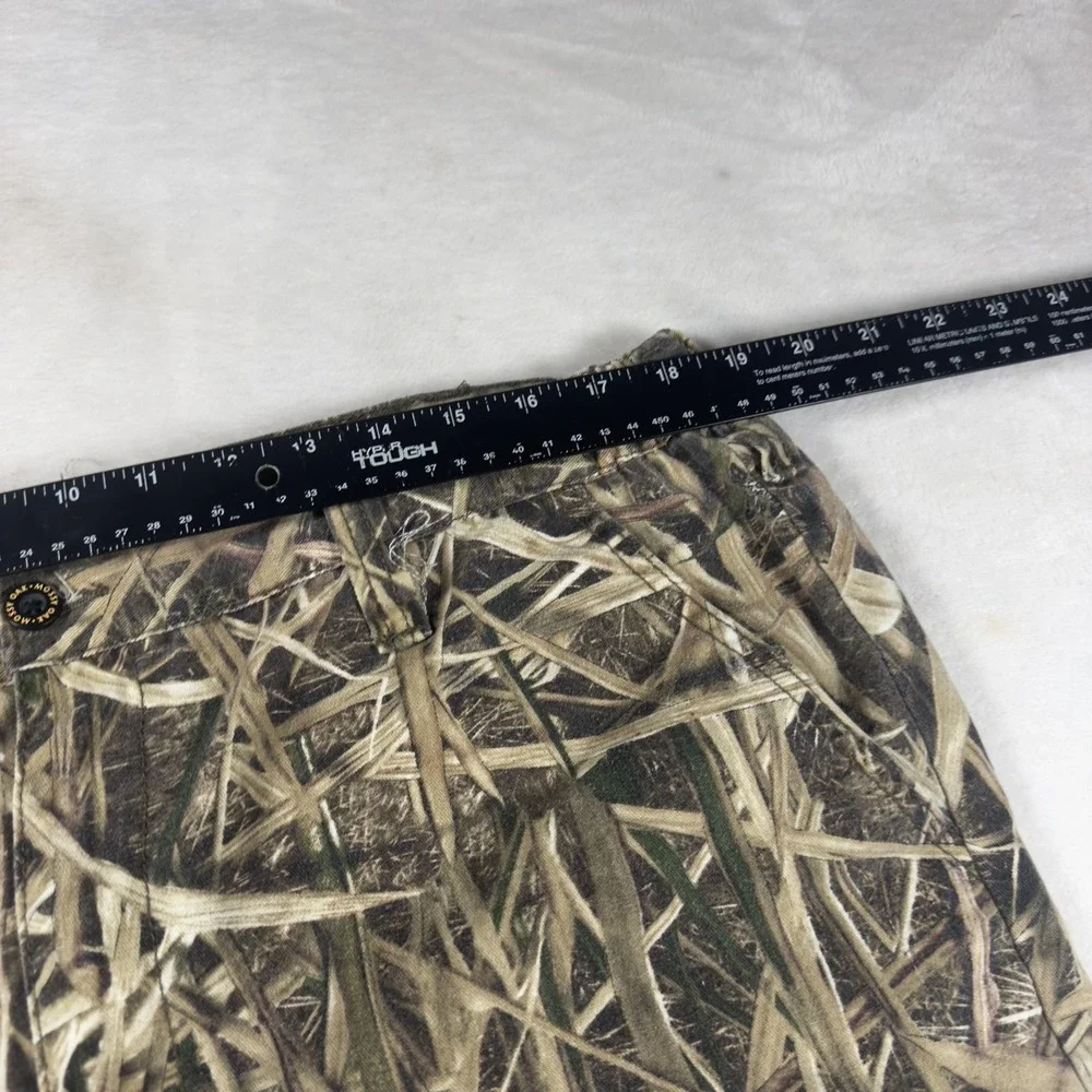 Mossy Oak Pants Mens‎ Large 30 Brown Camo Cargo Hunting Outdoor Drawstring Hem